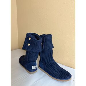 UGG Ugg Australia Classic Argyle Knit Pull On Boots SZ 8